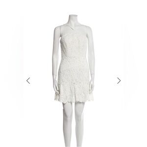 Milly White Lace Long Sleeve Dress